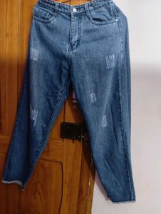 Ripped Blue Denim Jeans