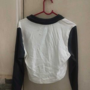 LA Crop Top - Grey and White