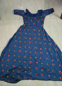 Beautiful Blue Gown With Dupatta