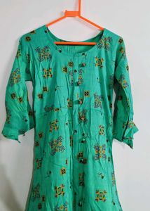 Green Printed Kurti