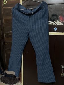 MARKS &amp; SPENCER Striped Blue Pants