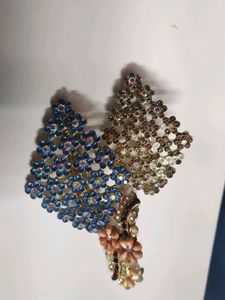 Floral Rhinestone Hair Clips Pack Of 3