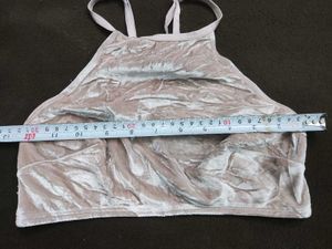 Velvet Halter Bra Top