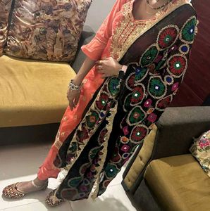 Beautiful Peach Embroidered Salwar Kameez