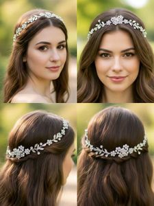 Bridal Crystal Flower Hair Vine Headband