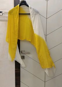 Yellow White Beautiful Plan 2 Shaded Dupatta Light