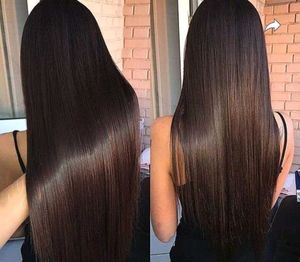 5clip 24inch Straight Brown Hair Extension
