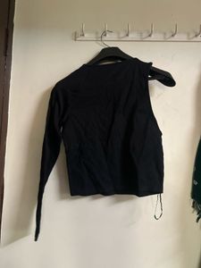 Sleek Black Crop Top