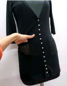 Button-Down Knit Dress