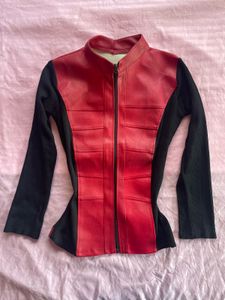 Red & Black Panel Jacket