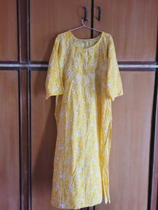 XL Yellow Kurti With Pant