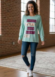 🤸‍♀️Reebok Long Sleeve "DANCE" Graphic Tee