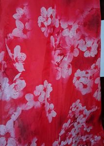 Pink Floral Chiffon Dress