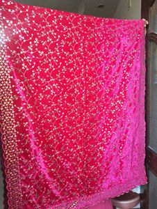 Sequin Embroidered Velvet Shawl Dupatta Full Size