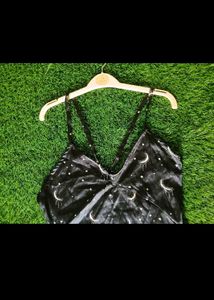 Reserved!🚫PREMIUM SATIN⭐ STARRY JUMPSUIT/Goth