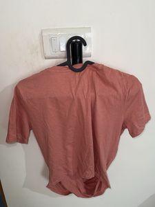 Zara Knotted Crop Top - Peach