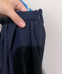 Zara Navy Blue Mini  Ballon Skirt