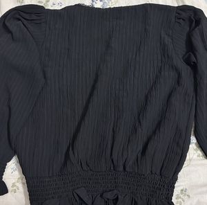 Elegant Black Button-Down Top