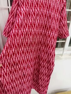Ikkat Pattern Crepe Kurta