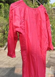 Dark Pink Embroidered Kurta