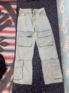Light Blue Baggy Jeans 6 Pocket