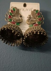 Peacock Jhumka Earrings