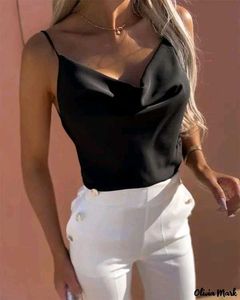 Sleek Black Cowl Neck Cami