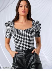 Printed Black Stylish Top.!! 📌Price Drop