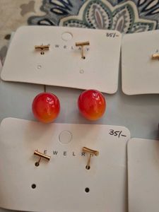Stud Cherry Earrings