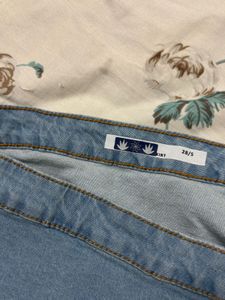 Blue Denim Mini Skirt
