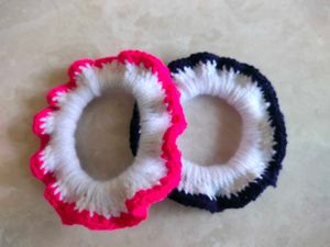 Handmade Crochet Scrunchies - Set of 2