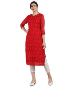 Chiffon Chikankari Kurti
