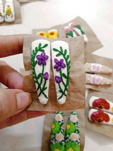 Embroidery Hairclips