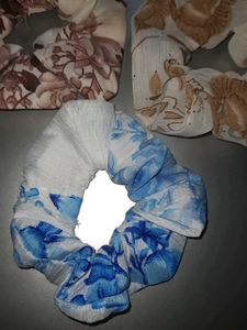 Handmade fabric hair scrunchies