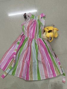 Striped Girls Dress, Baby Kids Dress