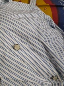 Striped Tie-Waist Shirt