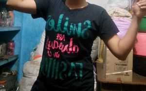 Printed Black T-shirt