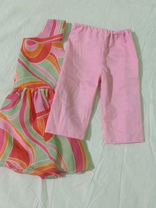 Girls&#39; Ethnic Top and Bottom Set