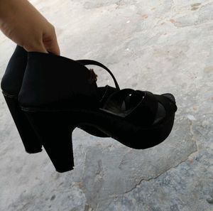 Black Crisscross Heels