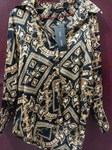 Pop Wings Patterned Button Down Shirt