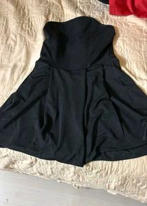 Sale !! Beautiful Doll Pattern Tube Black Onepiece