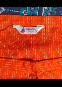 Square Neck orange cotton top For Summer🧡