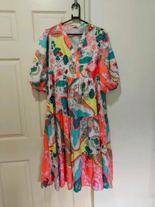 Puff Sleeve Long Dress 💕
