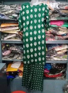 Green Floral Print Skirt Set
