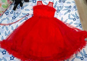 Red Girls' Party Dress
