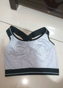 Comfy Grey Sports Bra 2pc