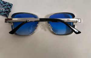 Metal Sunglasses🕶️ Squared Retro Sky Blue Aviator