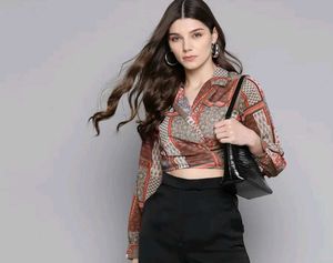 Stylish Print Crop Top