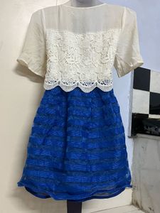 Pintrest Chic White &amp; Blue Dress