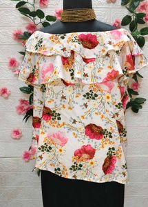 🎁Buy Two Get One Free🎁Floral Off-Shoulder Top